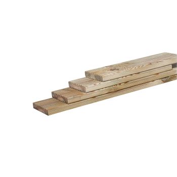 Grenen geprofileerd dekdeel 2,8x14,5x300 cm (9-groefs)