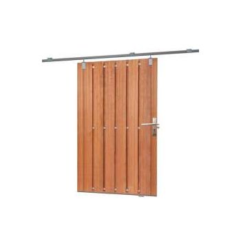 Schuifdeur hardhout 195 x 130 cm