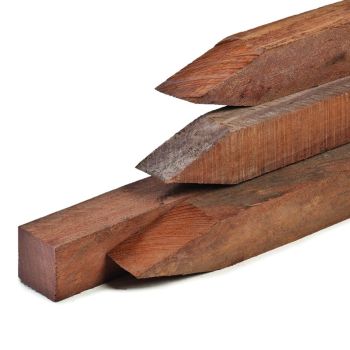 Hardhouten paal 80x80 mm fijnbezaagd