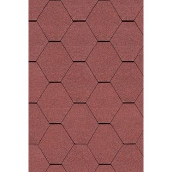 Hexagonaal Shingels rood per pak 3m2